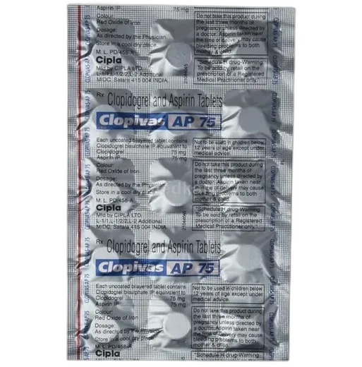 clopivas ap 75mg tablet 15's
